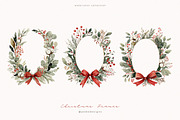 Watercolor Christmas Frames, a Seasonal Illustration by PeDe Designs (Thumbnail 7 of 7)