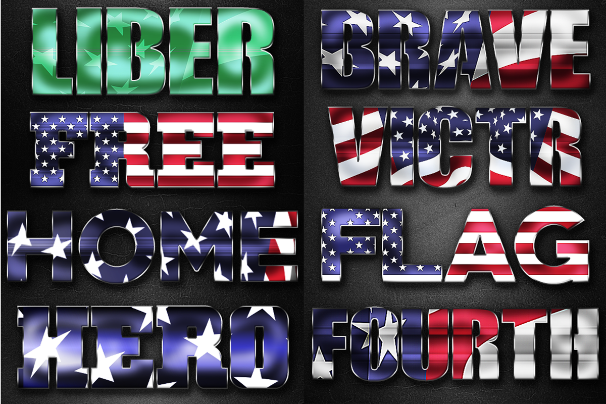 Patriotic Layer Styles, a Layer Style Add-On by DesignFathoms (Photo 1 of 4)