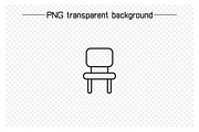 Chair Icons Line Illustration, an Outline Icon by Designfour (Thumbnail 4 of 7)