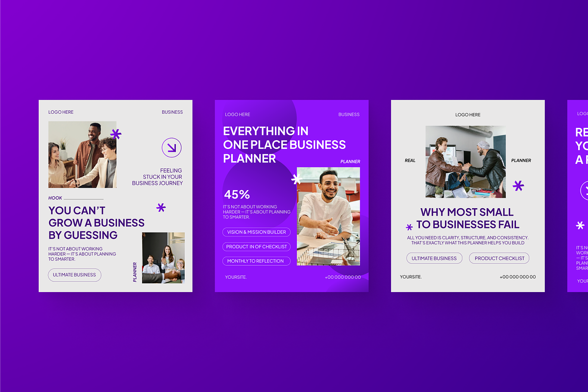 Business Planner Instagram Post, a Social Media Template by SquidPixey (Photo 4 of 6)