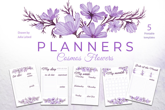 Planners Cosmos Flowers preview 5