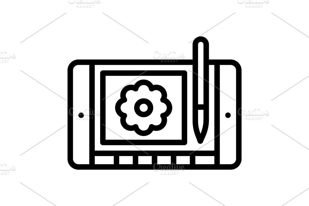 Design creative black icon, an Outline Icon by Creative priyanka