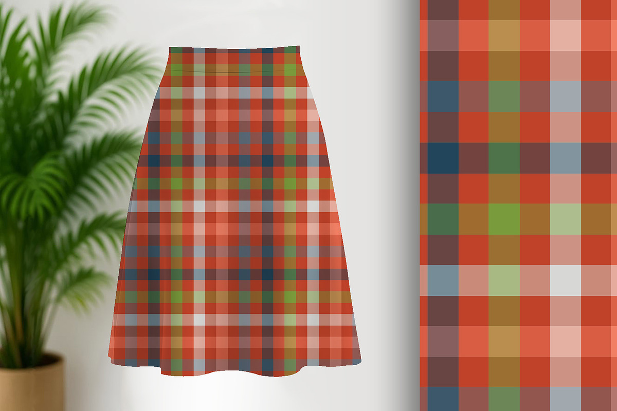Terra Cotta Abstract Geometric Plaid, a Pattern Graphic by Sharon Schwalbe (Photo 1 of 4)