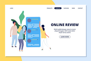 Online review landing page. People, a Background Graphic by Onyx
