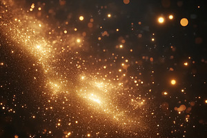 A mesmerizing cosmic scene filled with shimmering golden particles and light, r, a Photo by Textures & Backgrounds