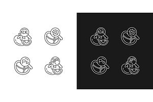 Food Contaminant Testing Icons Set