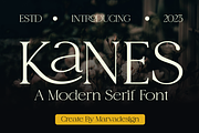 Kanes - A Modern Serif Font, a Serif Font by Marvadesign (Thumbnail 1 of 7)