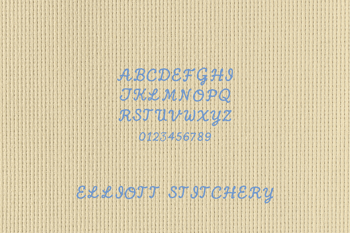 Elliott Stitchery, a Handwritten Font by Honey Lust Co. Shop (Photo 3 of 3)