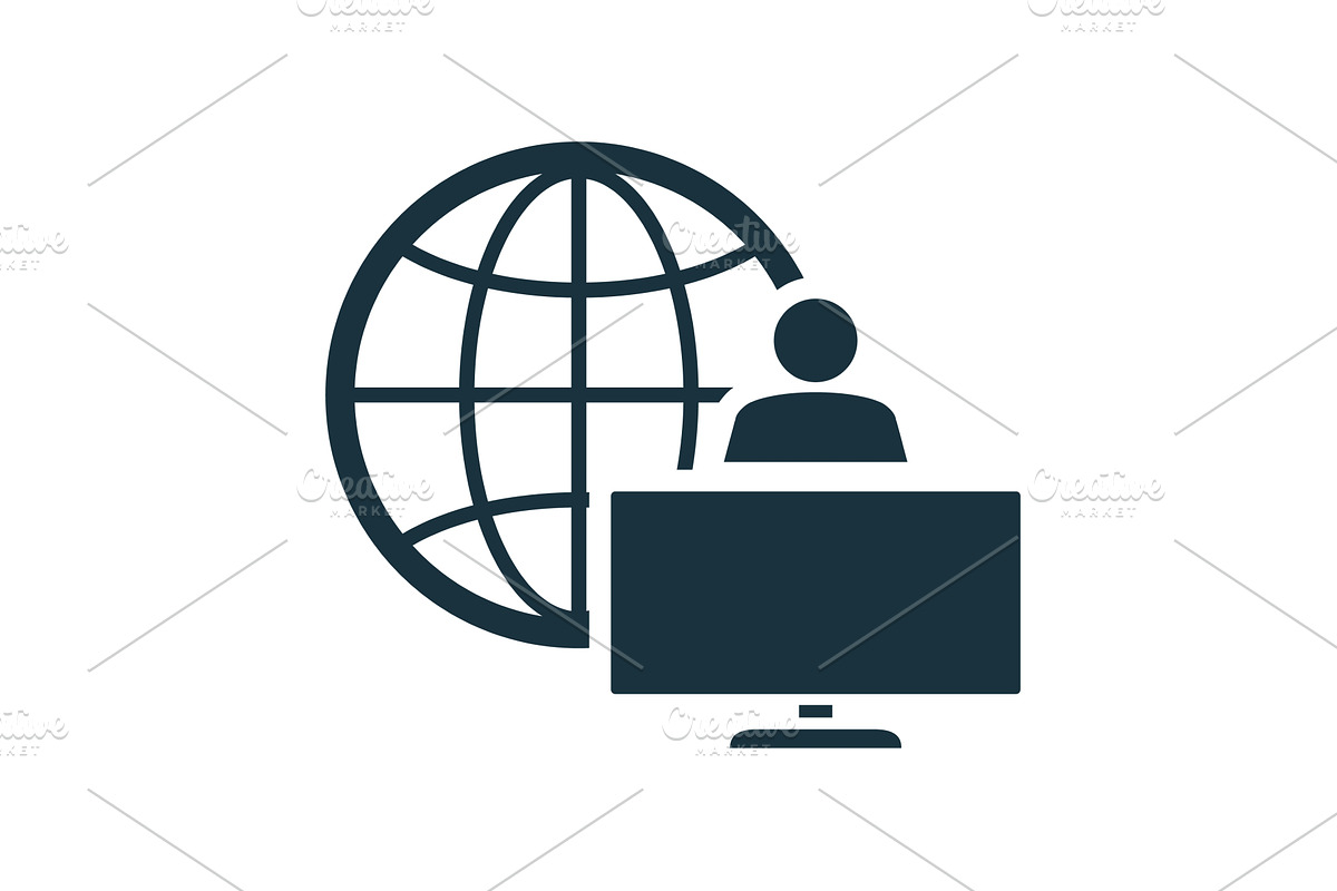 News anchor presenting global news, a Technology Illustration by Aimagenarium@gmail.com