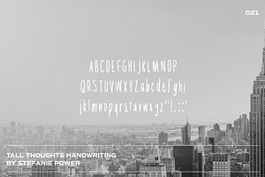 TALL THOUGHTS Handwriting Font