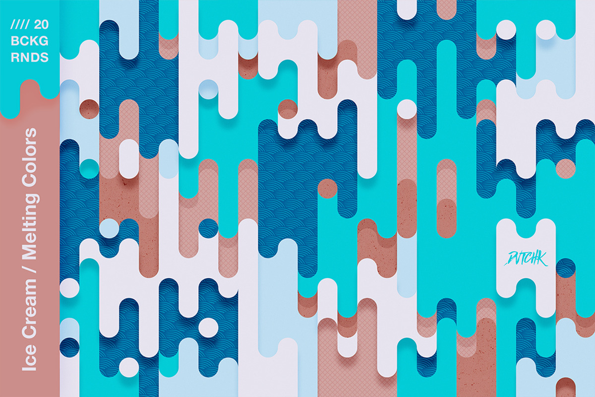 Ice Cream Melting Colors Backgrounds, a Background Graphic by dvtchk (Photo 2 of 5)