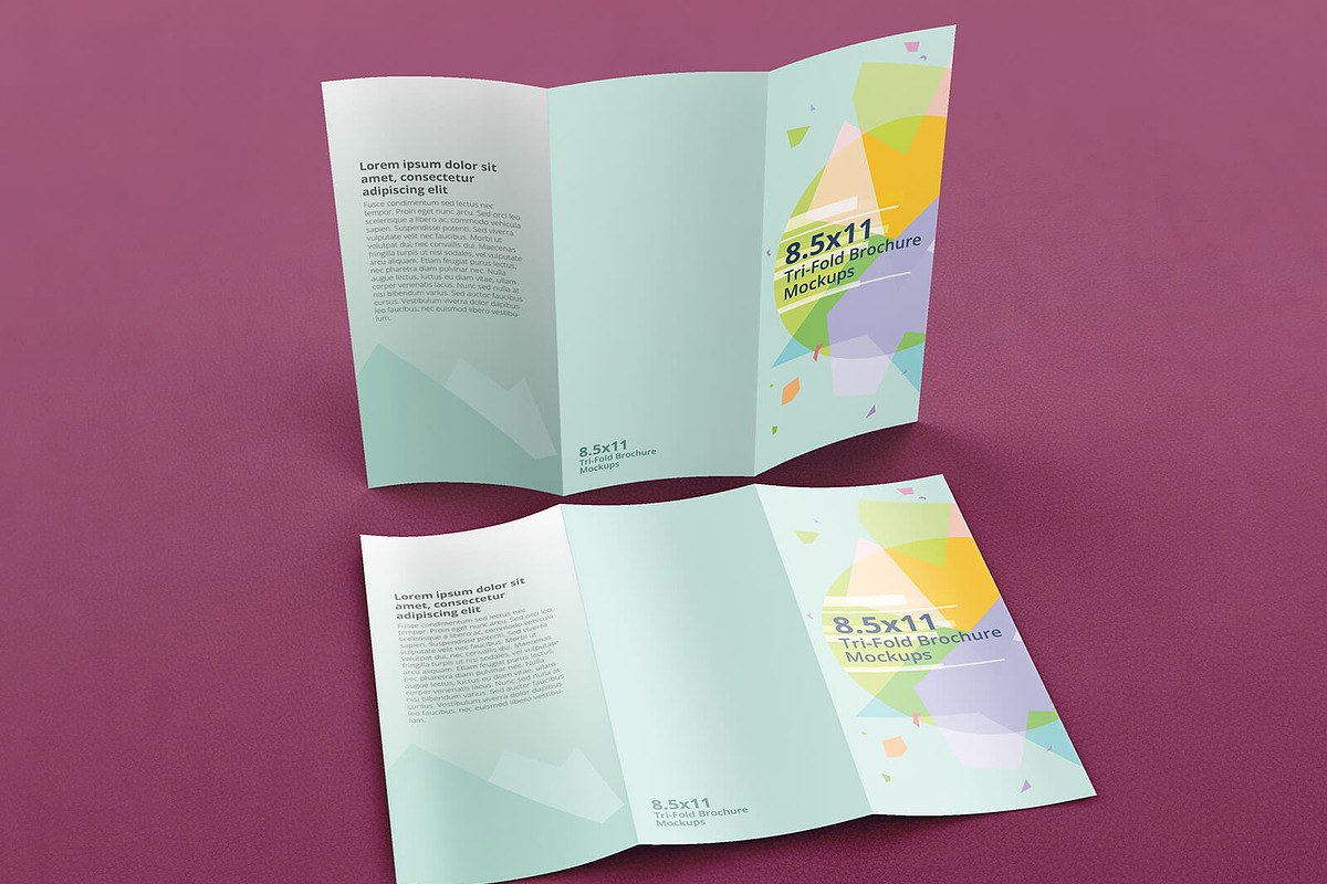 Trifold Brochure Mockups 8.5x11, a Mockup by Vectogravic Design
