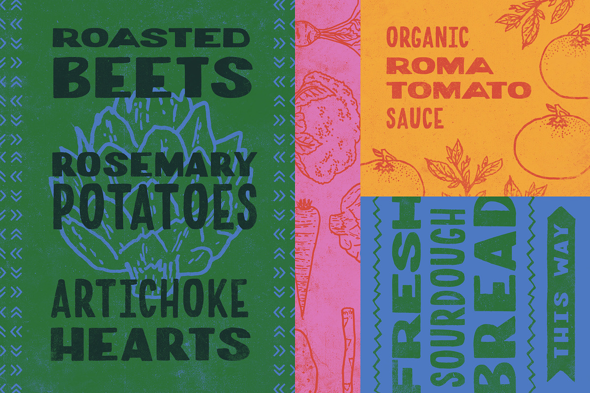 HandBlock Bold & Regular, a Font by Satchel & Sage (Photo 5 of 7)