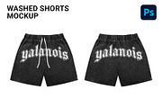 washed shorts mockup, a Bottom Mockup by yalanois (Thumbnail 1 of 5)