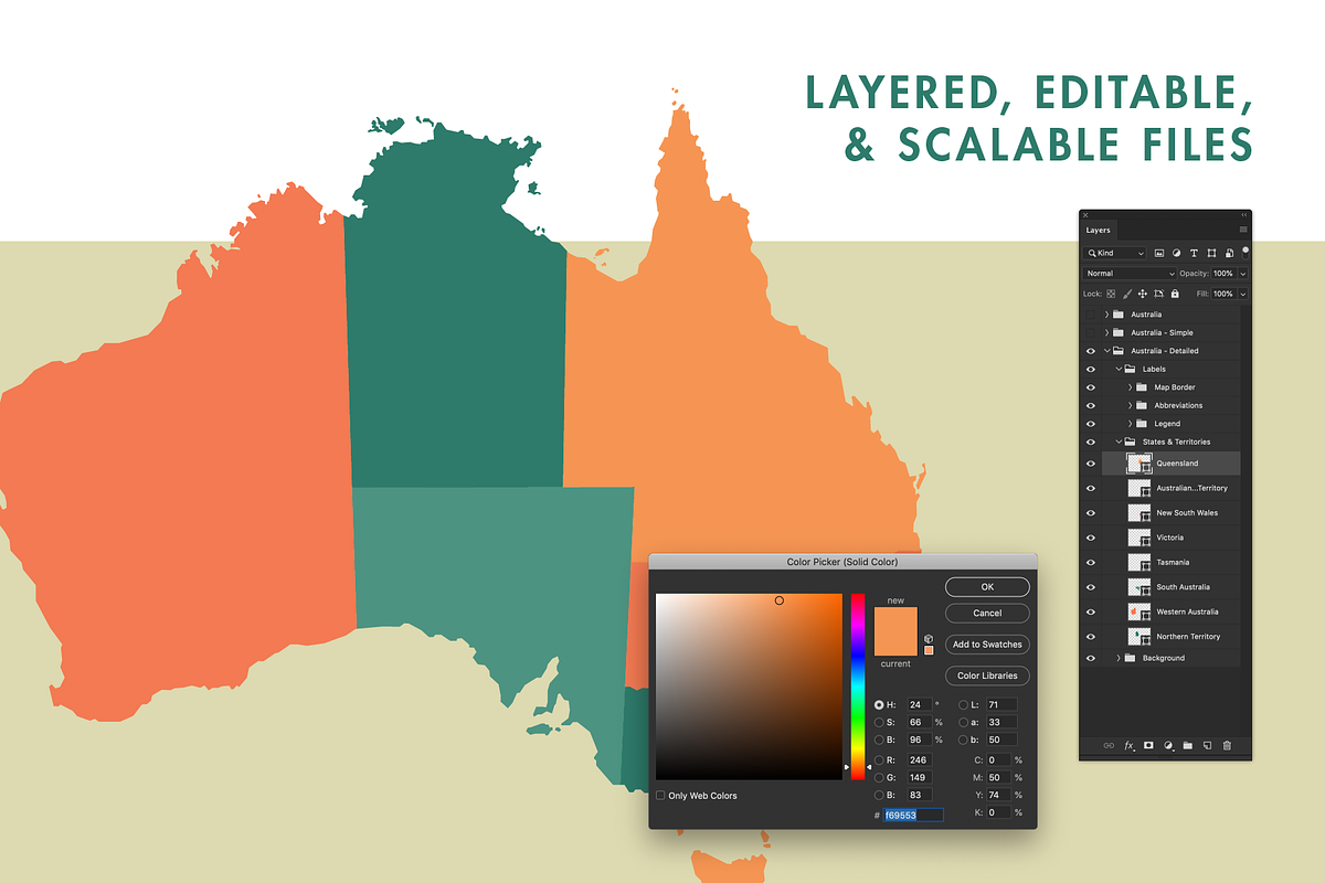 Australia Vector Map, a Graphic by Ben Buysse (Photo 3 of 4)