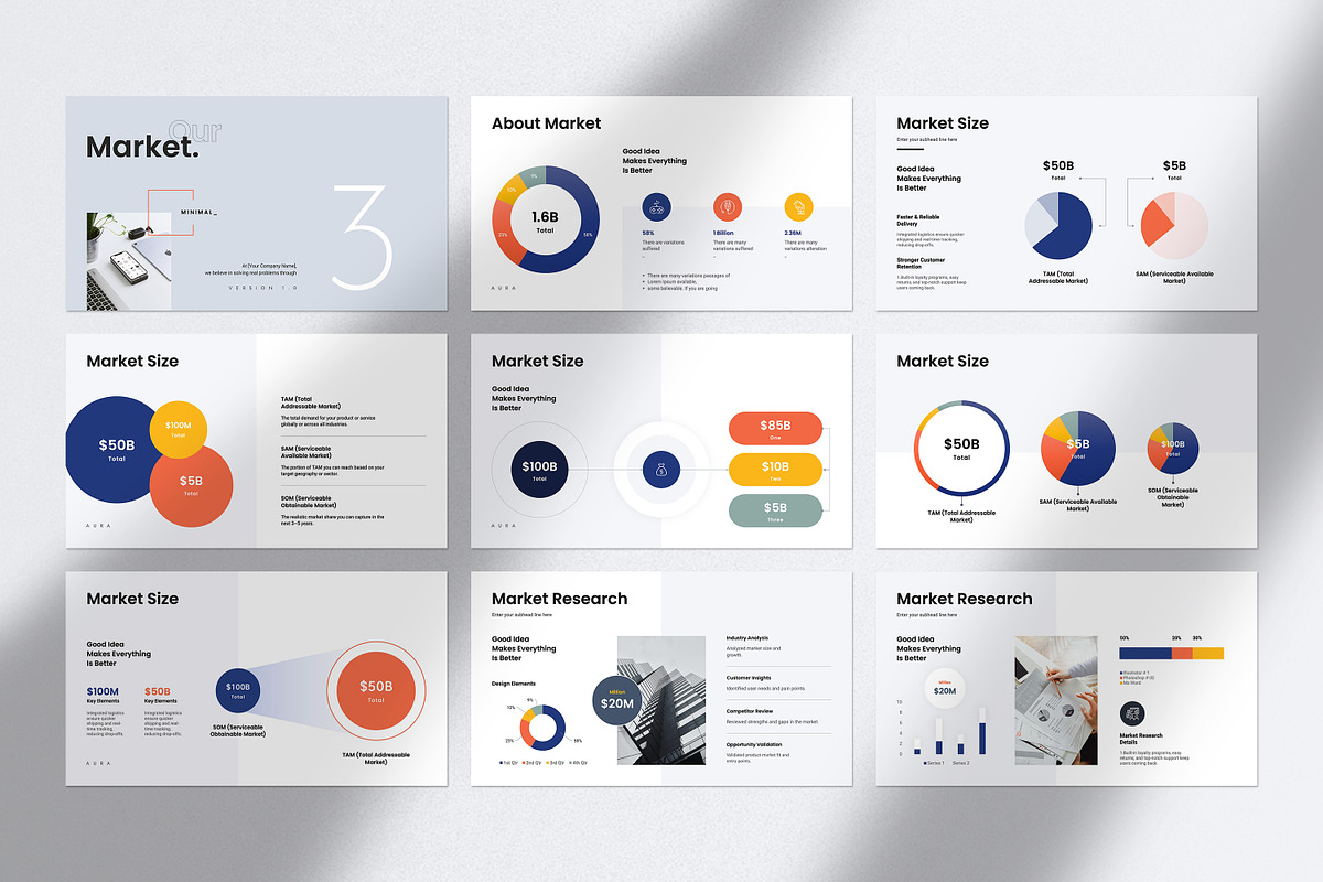 AURA | Pitch Deck Presentation, a Presentation Template by GoldenPixelStudio (Photo 14 of 28)
