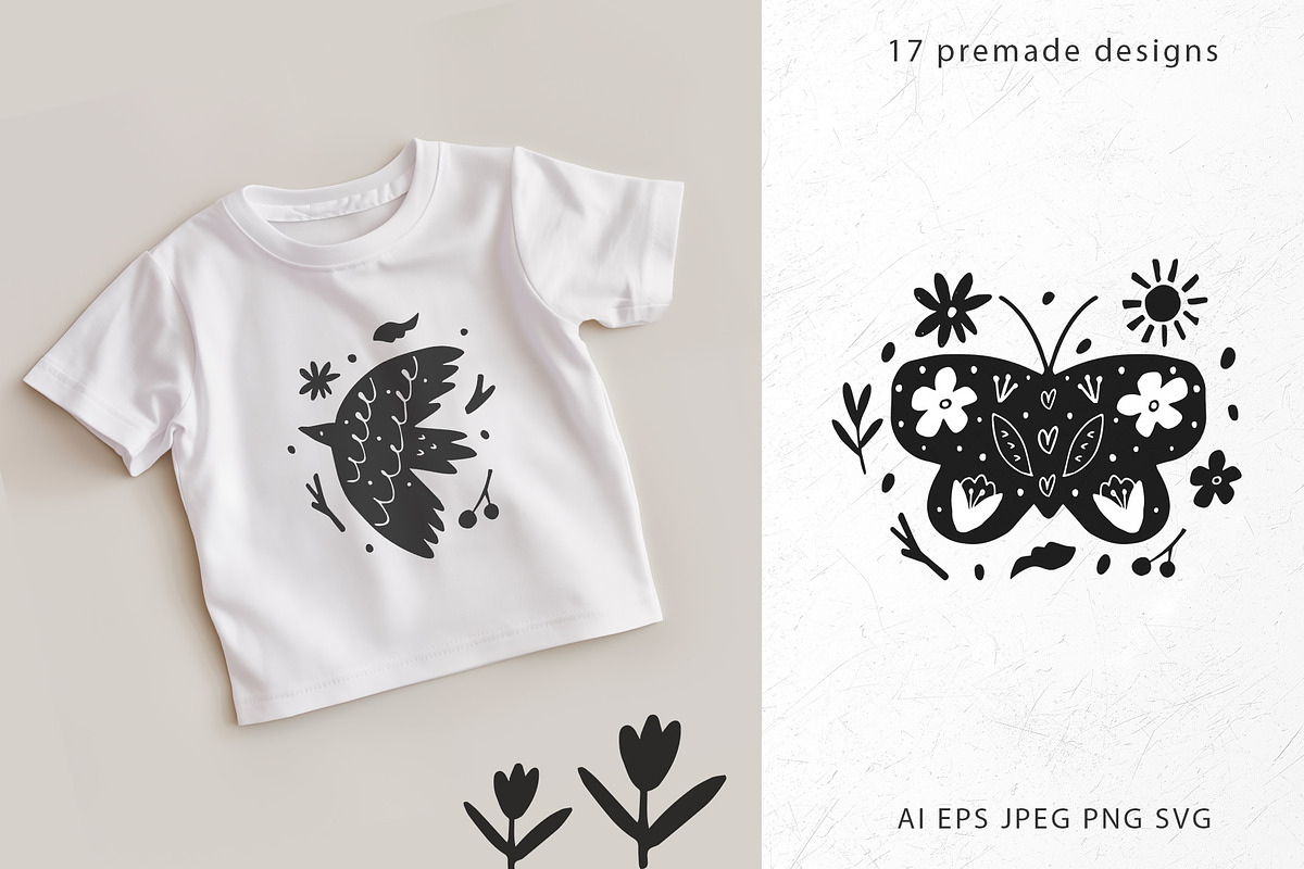 Folk Animal Illustrations, a Graphic by danceyourlife (Photo 2 of 12)