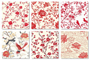 Red & White Chinoiserie Digital Pape, a Texture Graphic by Dream Creation (Thumbnail 6 of 7)