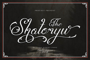 Shatoryu Tattoo Script Font