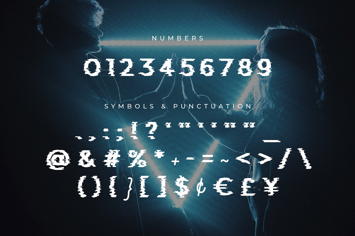 Bitcrush - Distorted Glitch Font, a Font by Aurora Graphics (Photo 3 of 4)