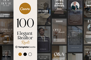 100 Realtor Reel Canva Templates, a Templates & Theme by TemplateCastleStore