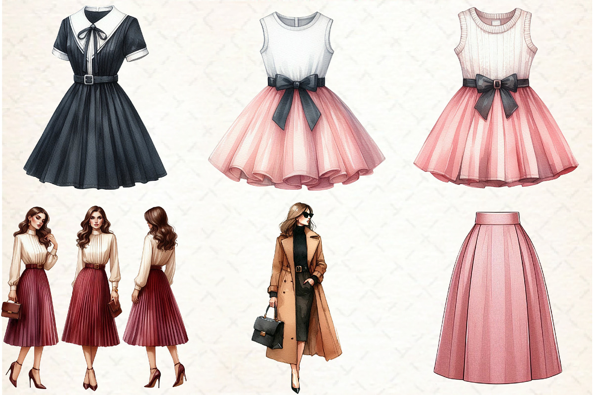 Fashion Classy Elegant Woman Clipart, an Illustration by Libby Wishes (Photo 5 of 6)