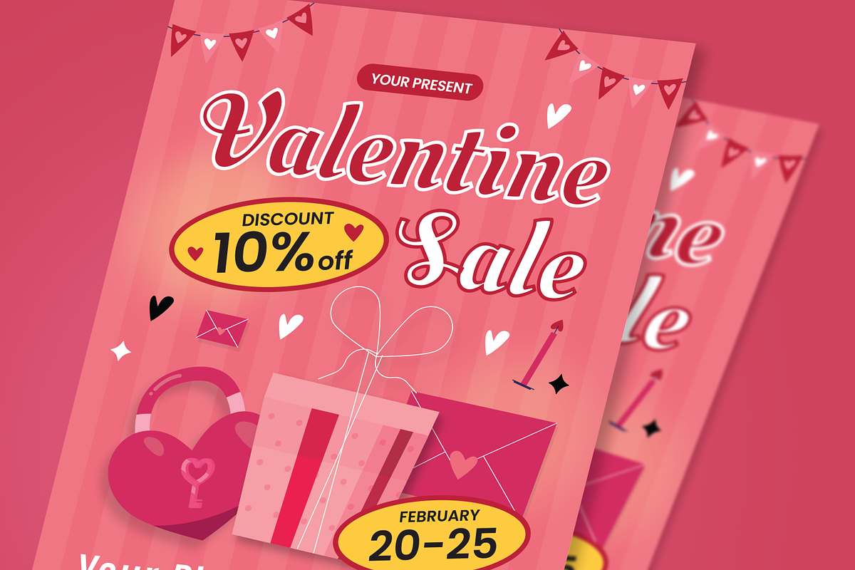 Valentine Sale Flyer Set, a Flyer Template by SquidPixey (Photo 3 of 6)