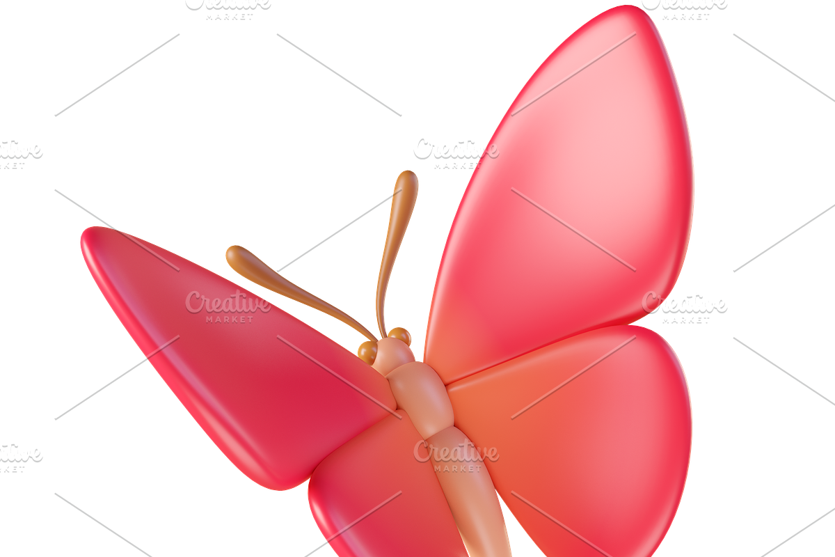 Cute 3D Butterflies icons, an Animal 3D Model by Hannet (Photo 6 of 9)
