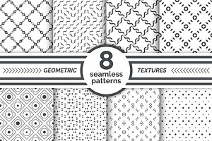 Set of geometrical seamless patterns