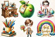 Best Teacher Ever Clipart PNG, an Illustration by DreamCafeArt (Thumbnail 2 of 5)