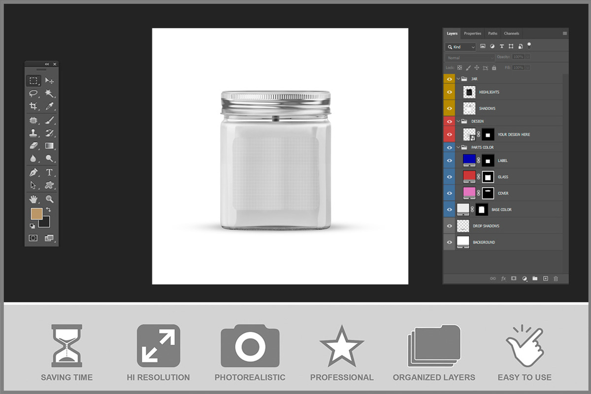 A Candle Glass Jar Mockup PSD, a Packaging Mockup by Bruno's Shop (Photo 3 of 4)