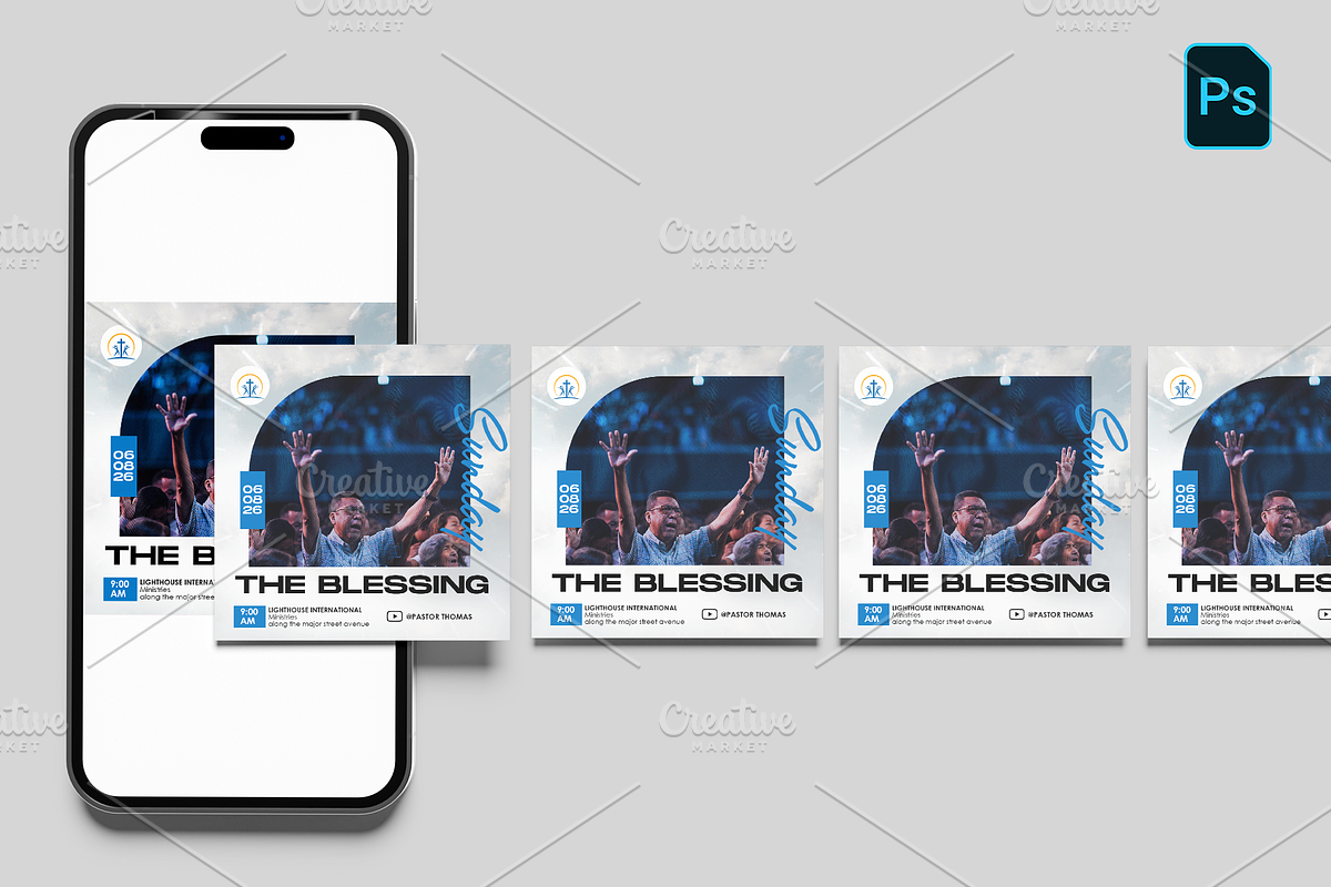 Sunday Service Flyer Template, a Social Media Template by Transly Graphics (Photo 2 of 3)