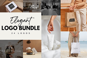 24 Minimalist Elegant Logo Bundle, a Branding & Logo Template by StudioByElevate