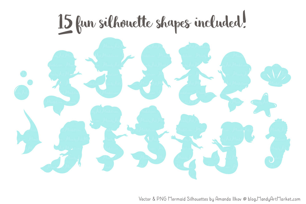 Mermaid Silhouettes in Fresh Girl, an Illustration by Amanda Ilkov (Photo 2 of 3)