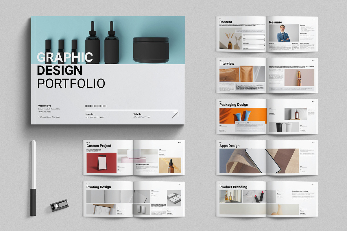 Graphic Design Portfolio Landscape, a Brochure Template by E-Type (Photo 1 of 8)