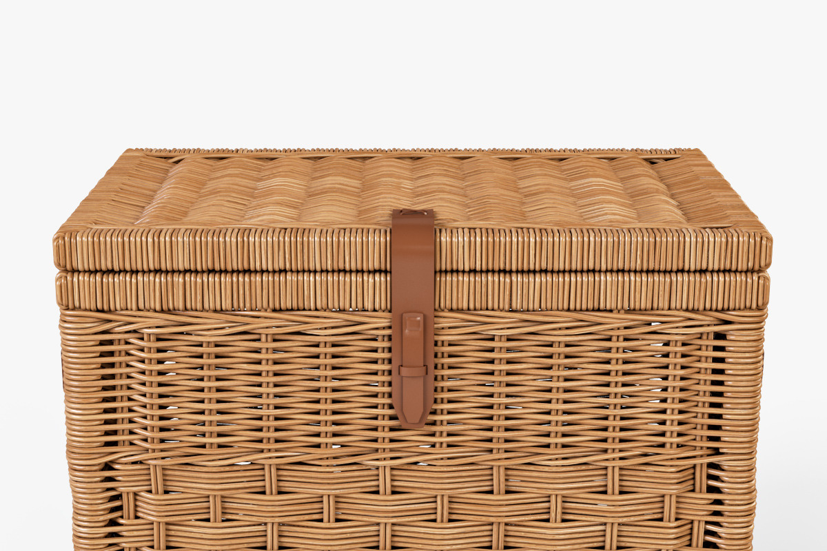 Wicker Storage Trunk 05 Toasted Oat, an Object 3D Model by Markelos (Photo 3 of 10)