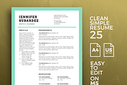 Resume Template 25, a Resume Template by graphicalcium (Thumbnail 1 of 3)