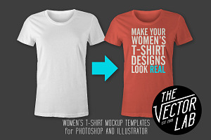 Women's T-Shirt Mockup Templates, a Shirt Mockup by TheVectorLab