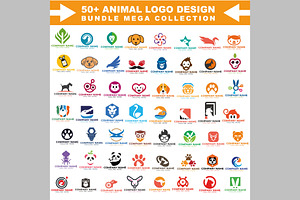 Wildly Creative 50+ Animal Logos Set, a Branding & Logo Template by ArmanHossen75