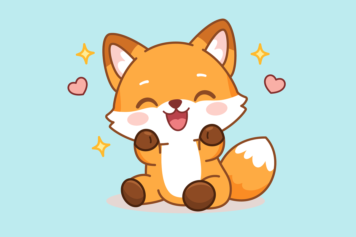 Fox Chibi Happy, an Animal Illustration by Artpon Illustration (Photo 2 of 3)