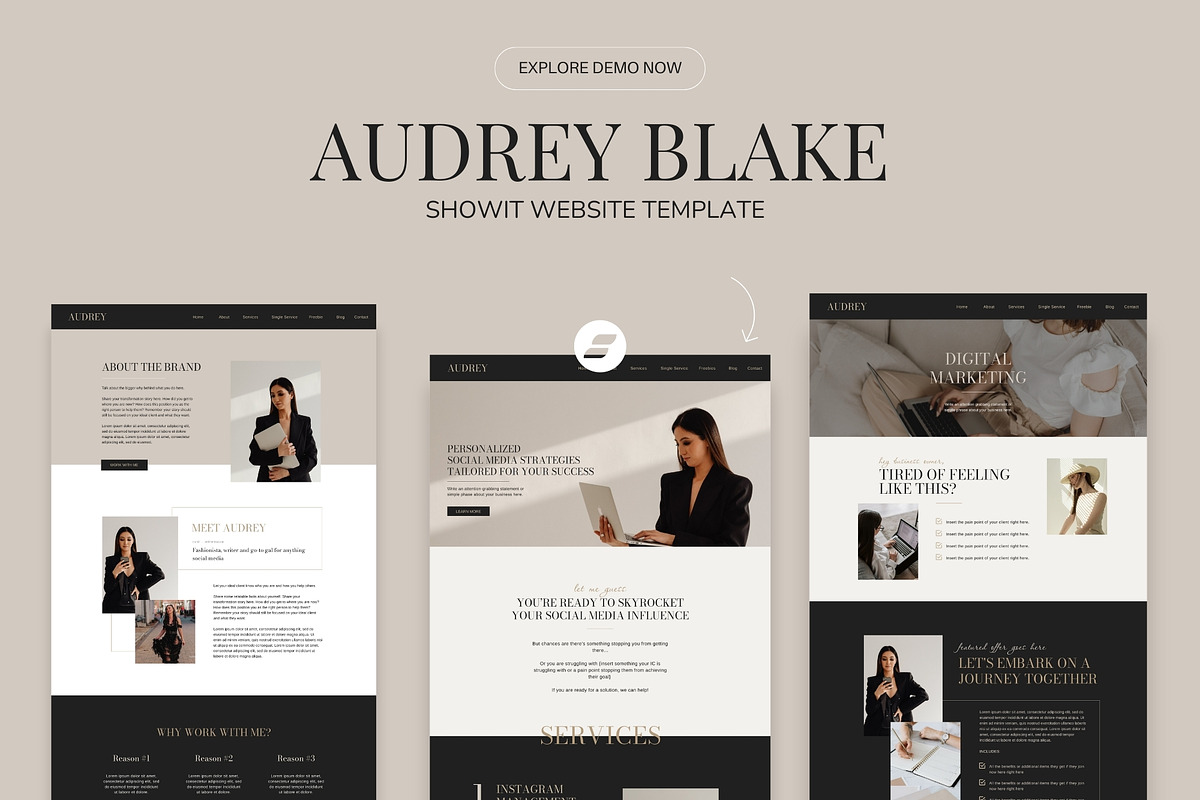 AUDREY | Luxury Showit Website, an App Template by Styled Web Shop (Photo 1 of 22)