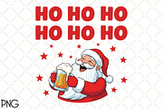 Funny Christmas Santa Ho Ho Ho, an Illustration by Black Bird Studio (Thumbnail 1 of 4)