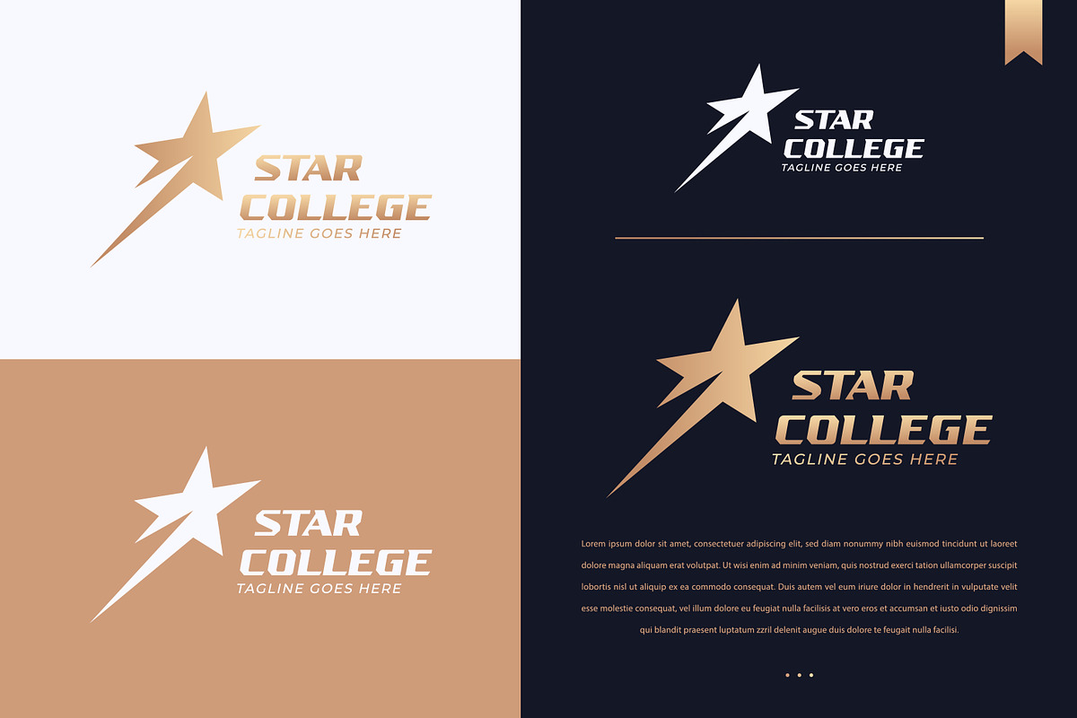 Star Shape Logo Award Academy, a Branding & Logo Template by Signatoro