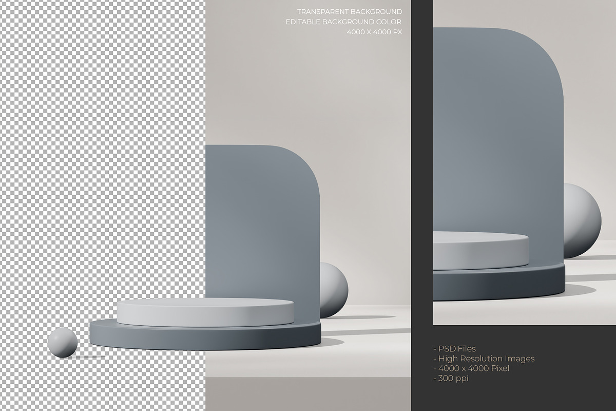 5 Podium with Transparent Background, a Background Graphic by faustudio (Photo 3 of 7)