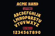 Acme Hand Font, a Font by Kern Club (Thumbnail 6 of 9)