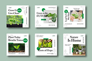 Botanical Green Plant Social Media, a Social Media Template by MightyDesign (Thumbnail 1 of 8)