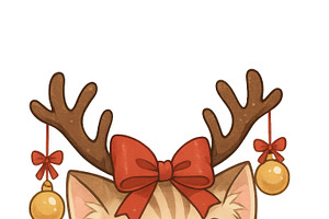 Cute anime animal with reindeer antl, an Illustration by Dvoevnore photos