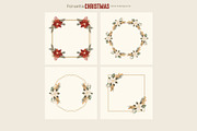 Poinsettia Christmas Backgrounds, a Seasonal Illustration by moja doodle (Thumbnail 8 of 9)