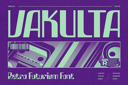 Vakulta - Retro Futurism Font, a Sans Serif Font by twinstd