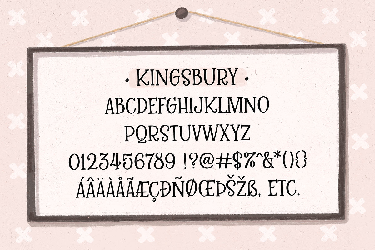 Kingsbury, a darling serif caps font, a Serif Font by Rachel White Art (Photo 2 of 12)